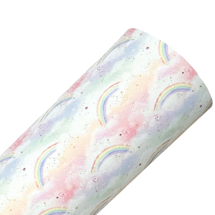 Magic Rainbows Shimmer Suede Leatherette