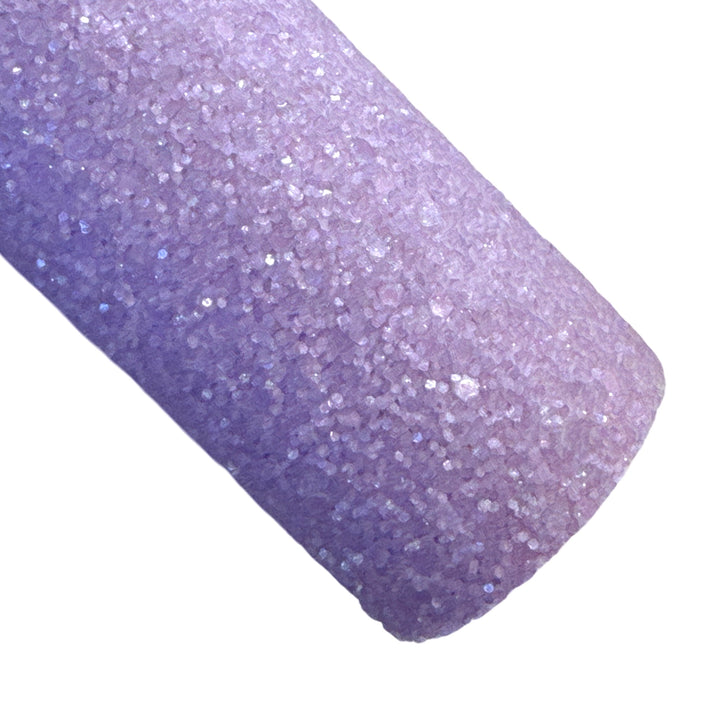 Frosty Crystal Chunky Glitter Leather in Light Purple