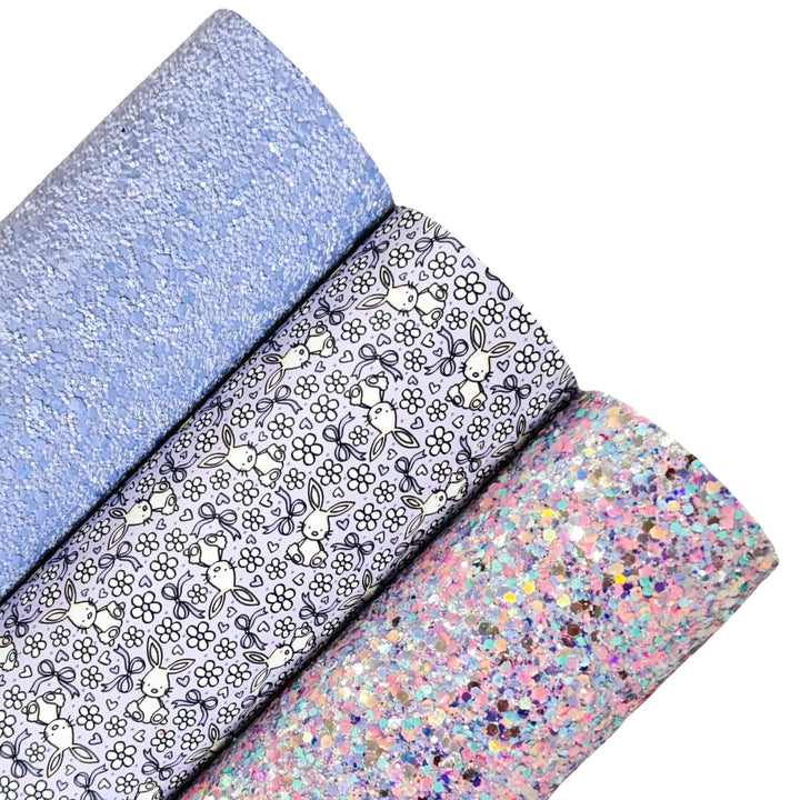 Purple Bunny Smooth Faux Leather Sheet