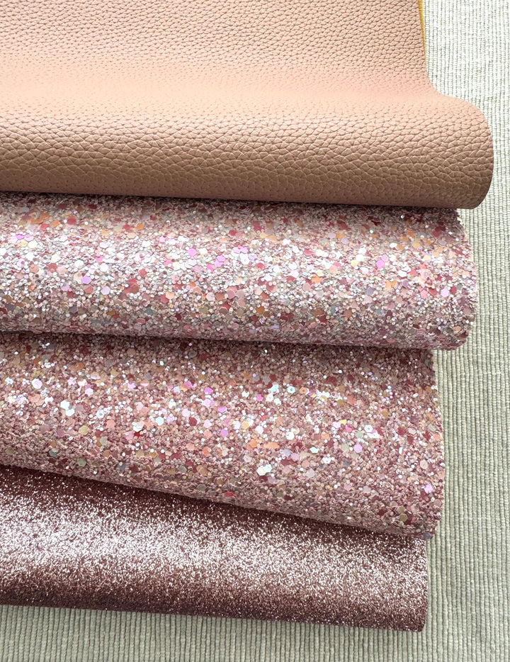 NEW Moody Pinks Chunky Glitter and Leatherette Bundle