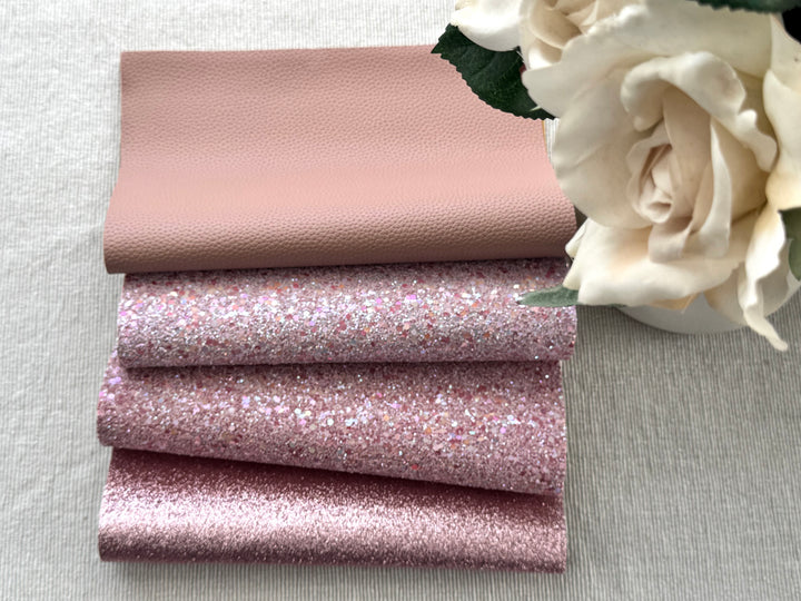 NEW Moody Pinks Chunky Glitter and Leatherette Bundle