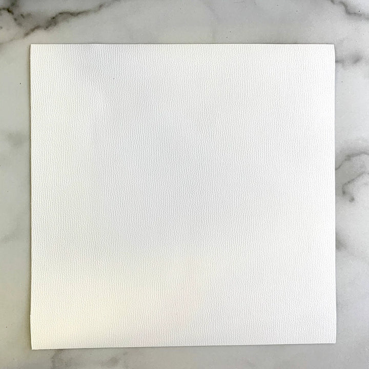 6"x8" BRIGHT WHITE Luxe Genuine Leather Sheet - Finished Suede Back - Leather for Earrings