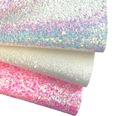 Clouds Holographic Chunky Glitter Leather
