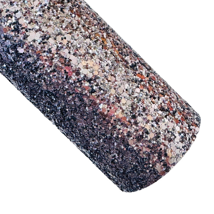Pewter Premium Chunky Glitter Leather