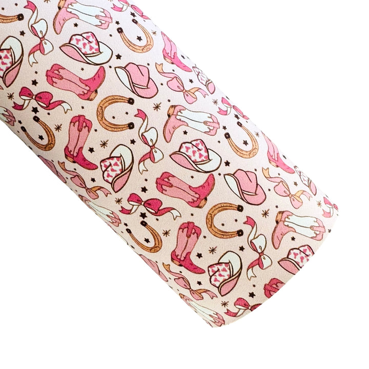 Bows and Cowgirls Smooth Leatherette - Muse Bloom Design
