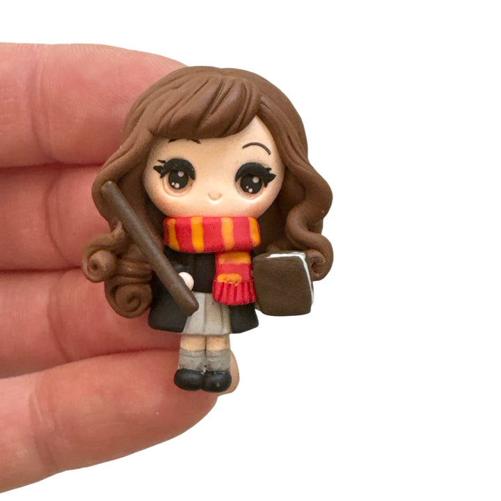 Hermoine with Spellbook & Wand Bow Clay Temptress Maker