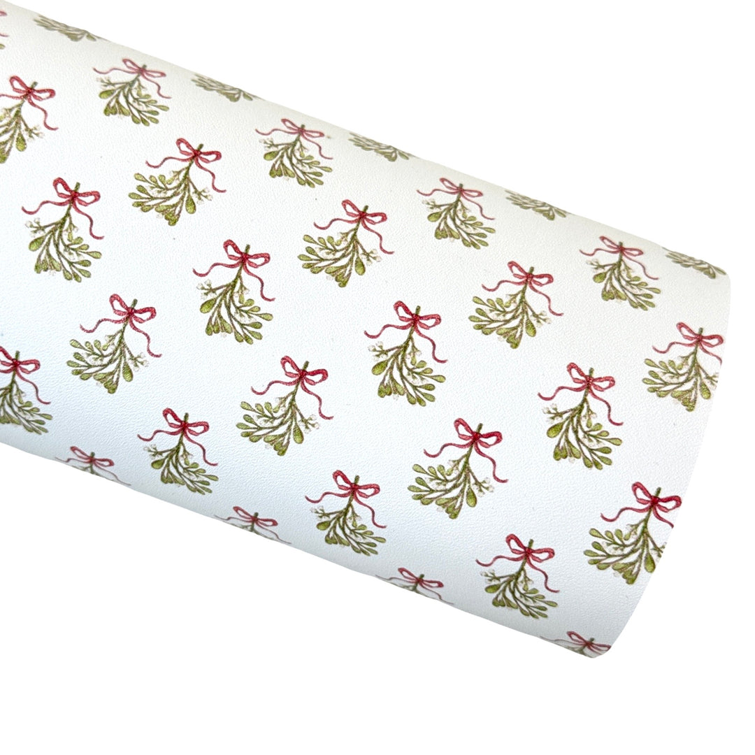 Mistletoe Kiss Custom Print Leatherette