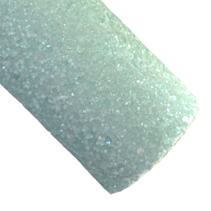 Frosty Crystal Chunky Glitter Leather in Freshmint