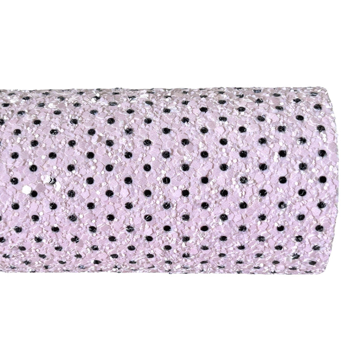 Light Pink Dotty Chunky Glitter Leather