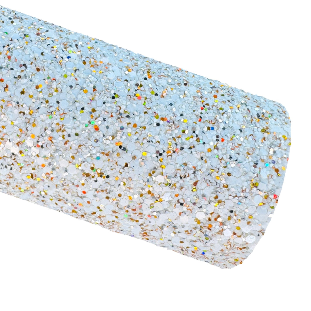 Wickedly Blue Whisper Chunky Glitter Leather