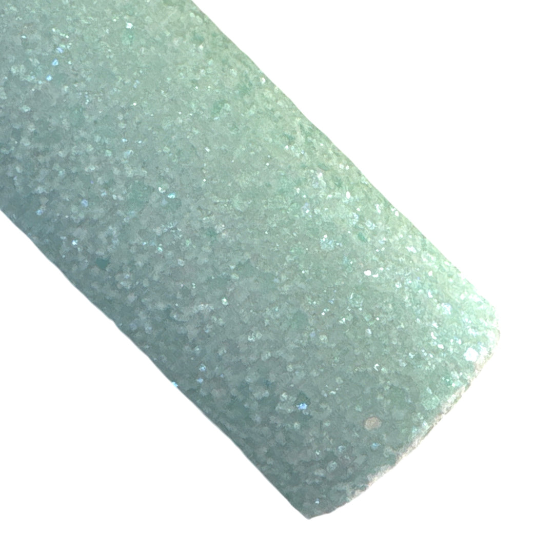 Frosty Crystal Chunky Glitter Leather in Freshmint