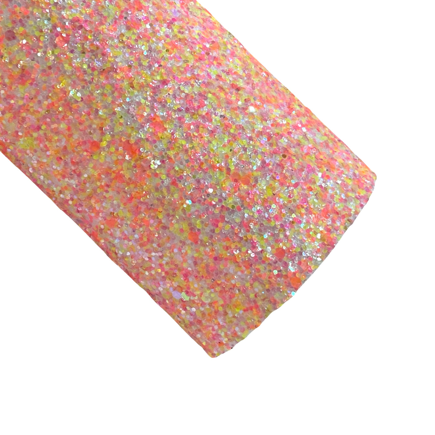 Citrus Bliss Orange Yellow Mix Chunky Glitter Leather