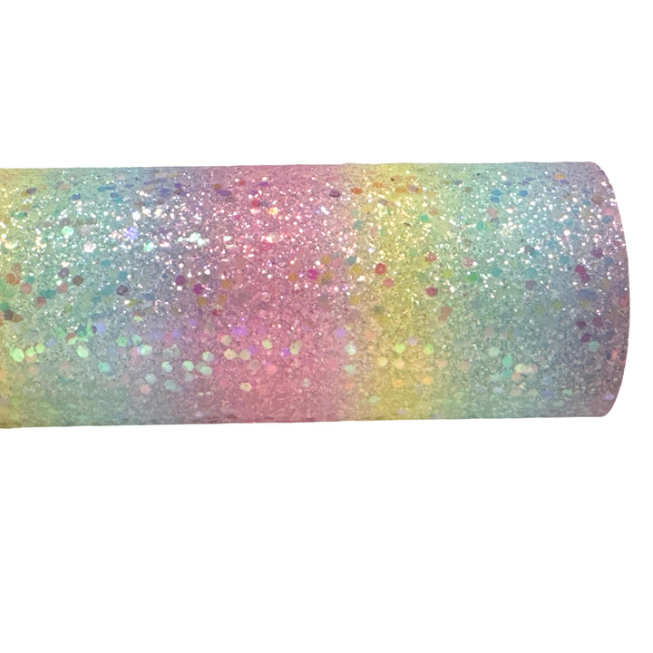 NEW Ombre Rainbow Sprinkles Chunky Glitter Leather