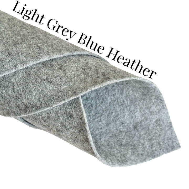 1mm Heather Light Grey Blue Pure Wool Felt No. G801