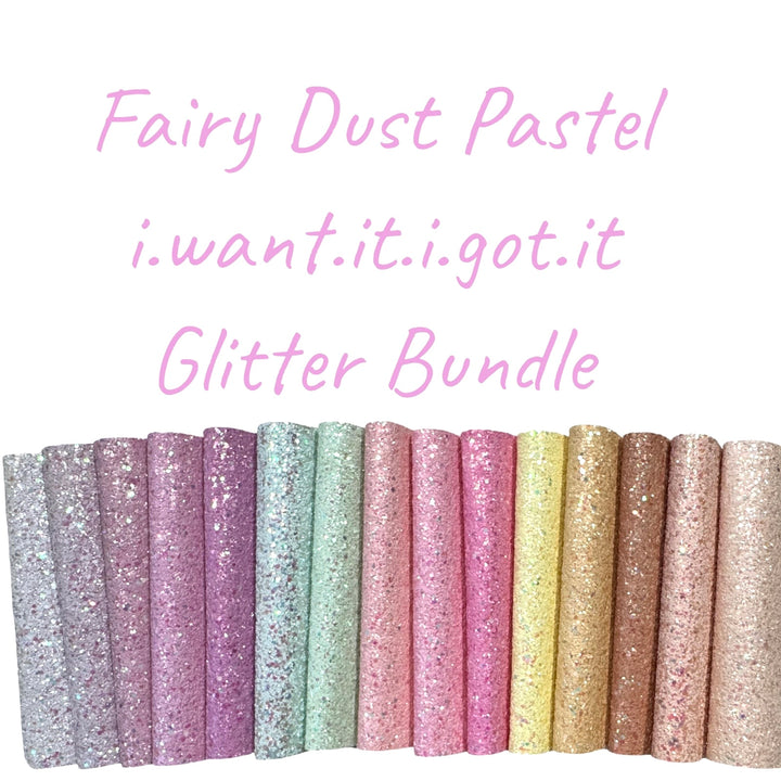 Fairy Dust Iridescent Pastel Chunky Glitter Collection Bundle of 15 Shades