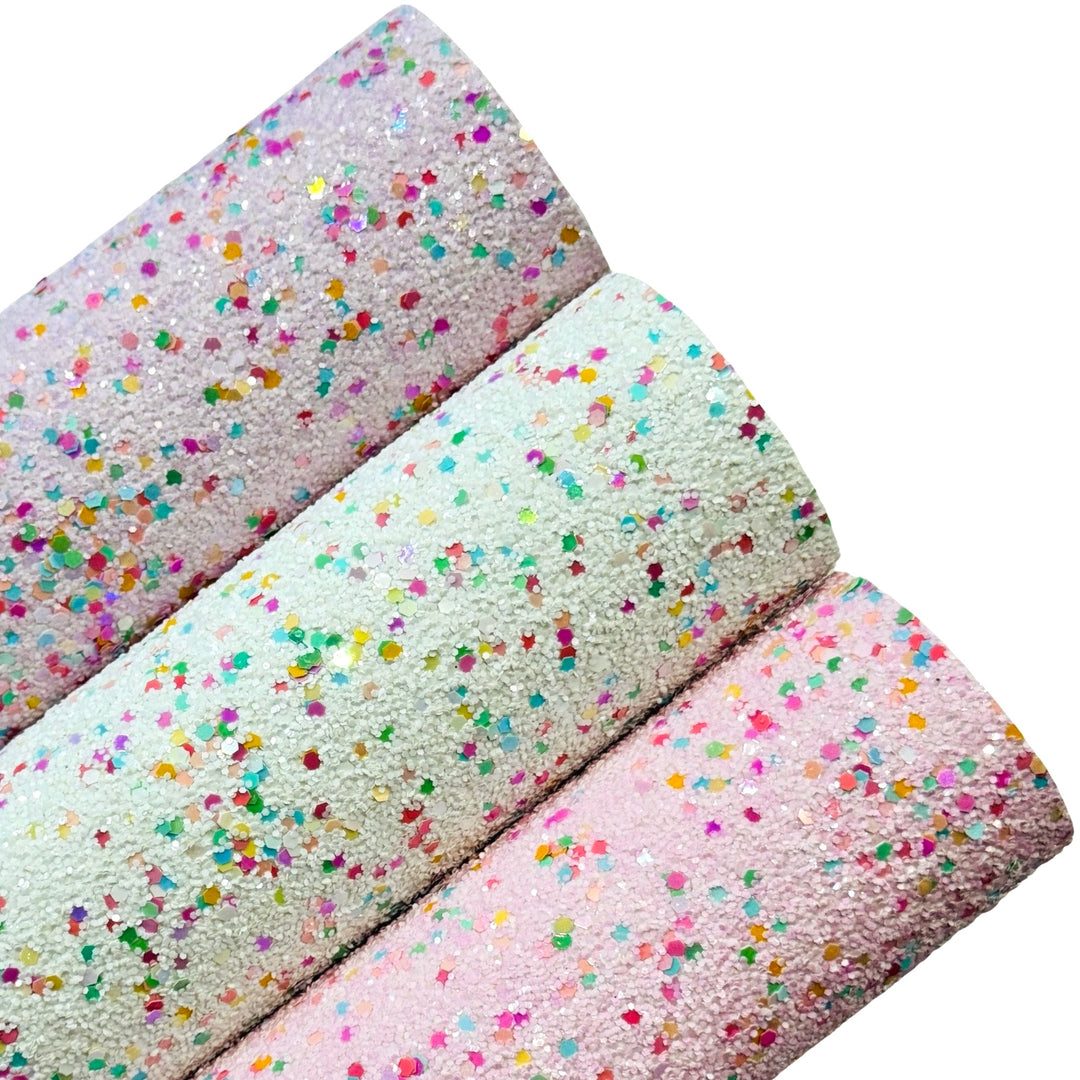 Pale Purple Confetti Premium Chunky Glitter Leather