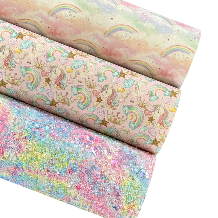 Unicorns Glitter & Leatherette Bundle