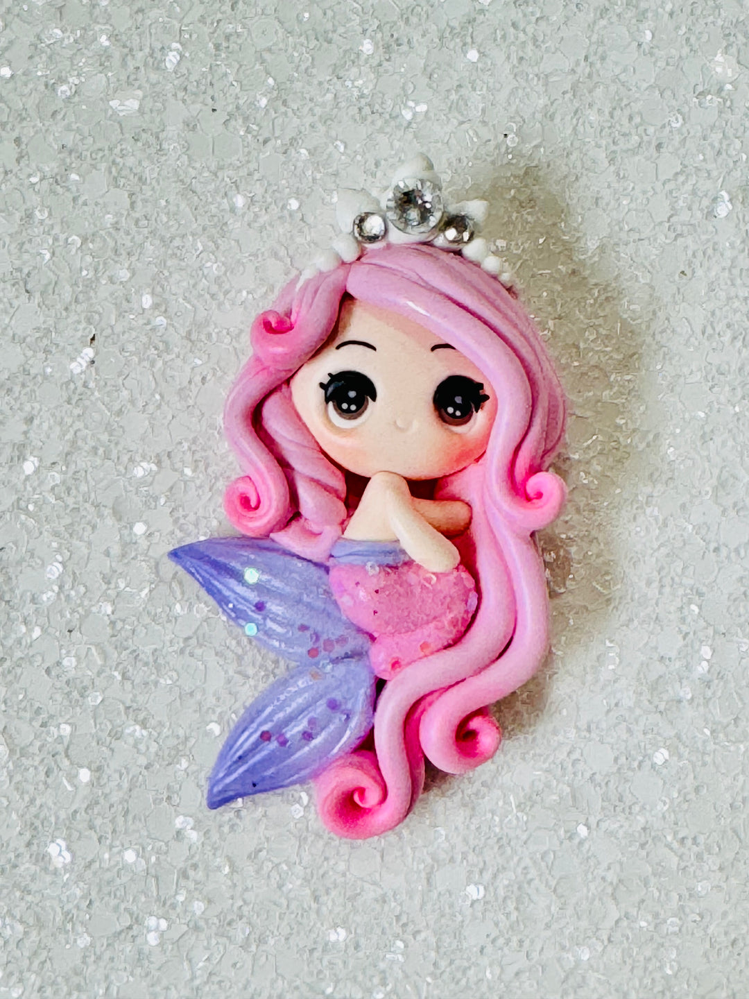 Pink Ombre Mermaid Bow Clay from Temptress Maker