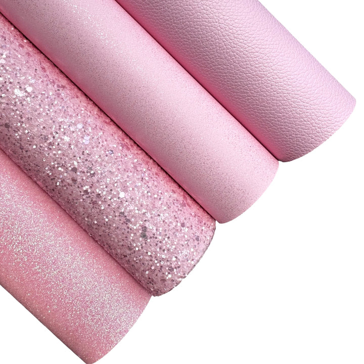 Pretty Pink Leatherette, Suede and Glitters