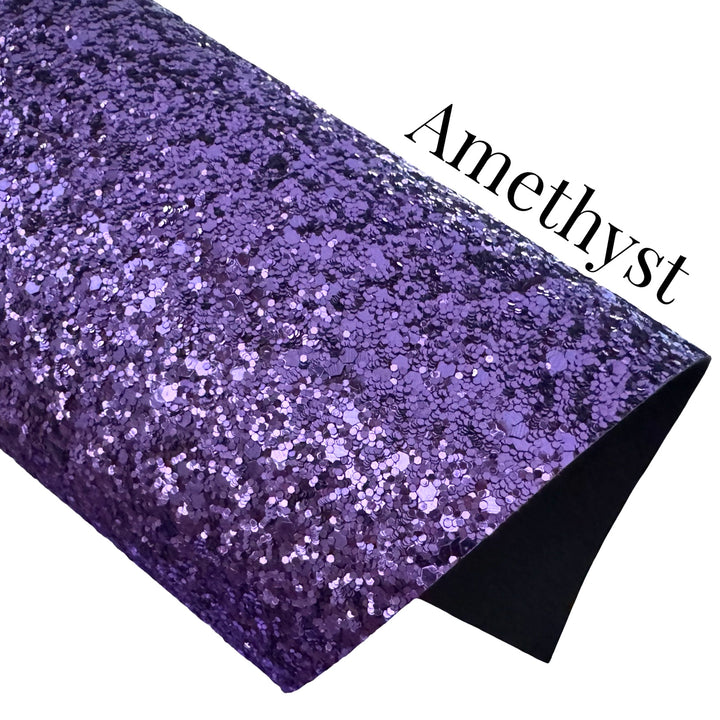 Amethyst Premium Chunky Glitter Leather