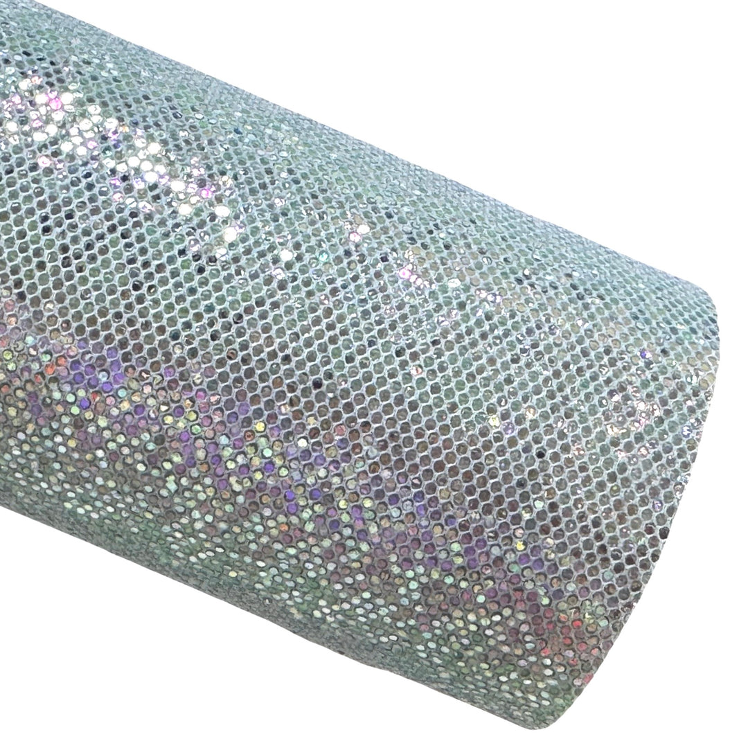 Sage Green Chunky Glitter Fabric