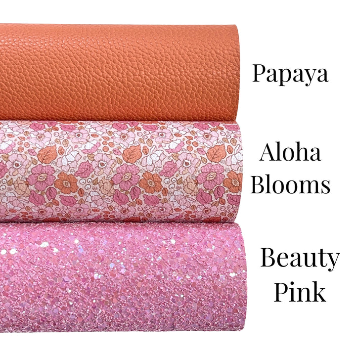 Aloha Blooms Glitter Leatherette Bundles