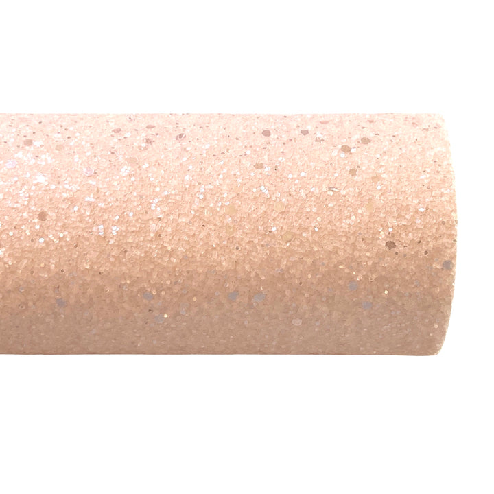Blush Pink Frosty Chunky Glitter with Hexagonal Sequins