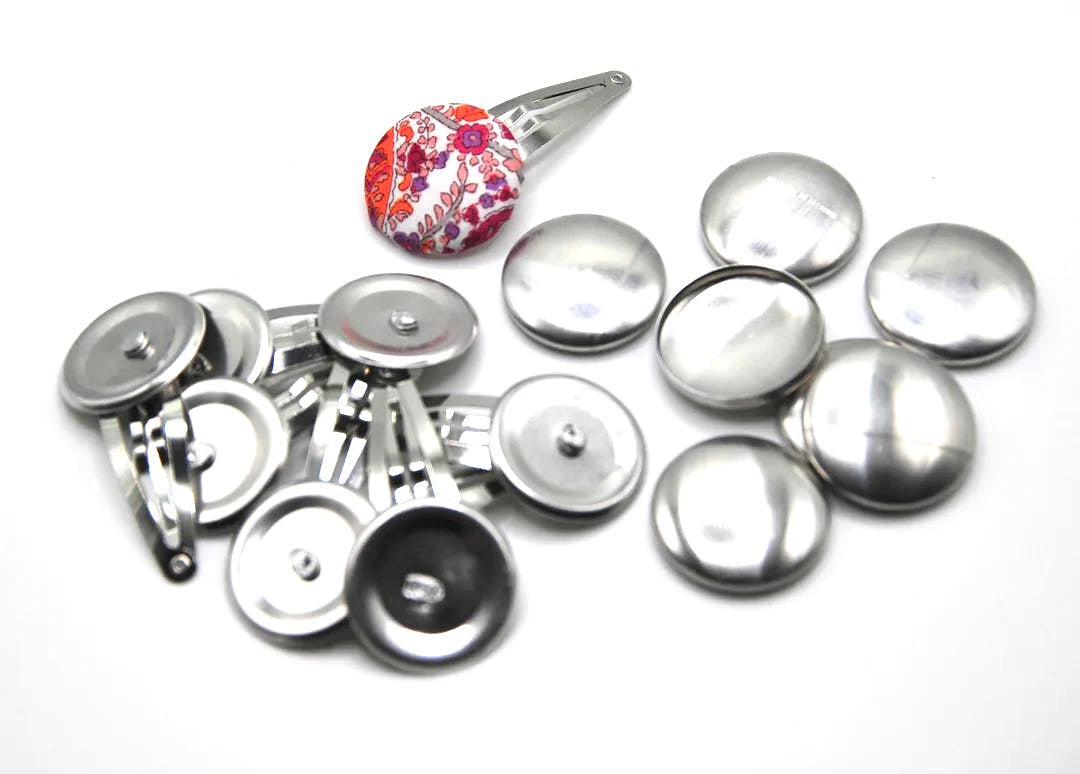 Jackobindi’s Attached Button + Silver Snap Clip - Australian Made in Melbourne - 23mm or 28mm