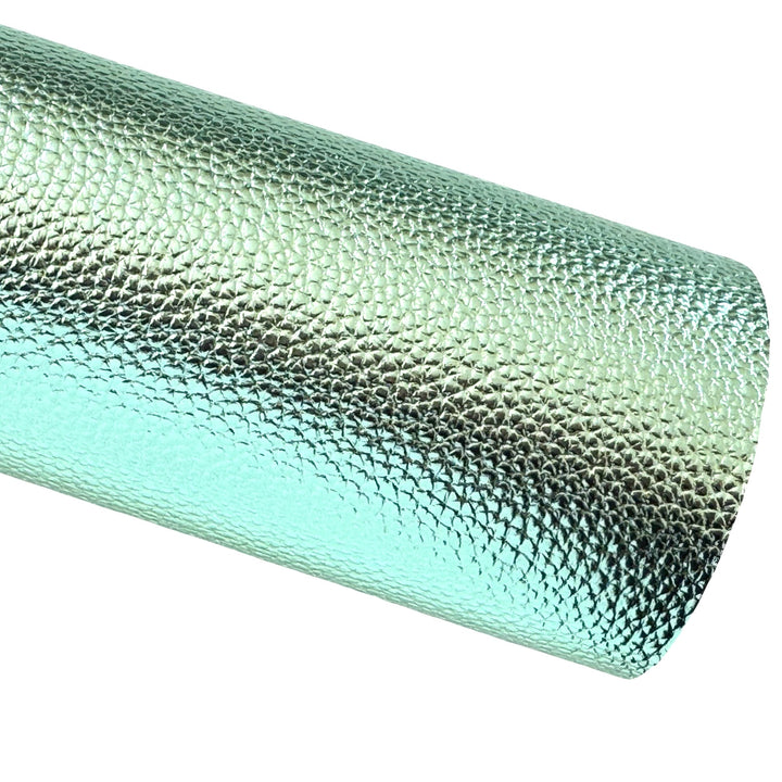 Light Green Metallic Faux Leather