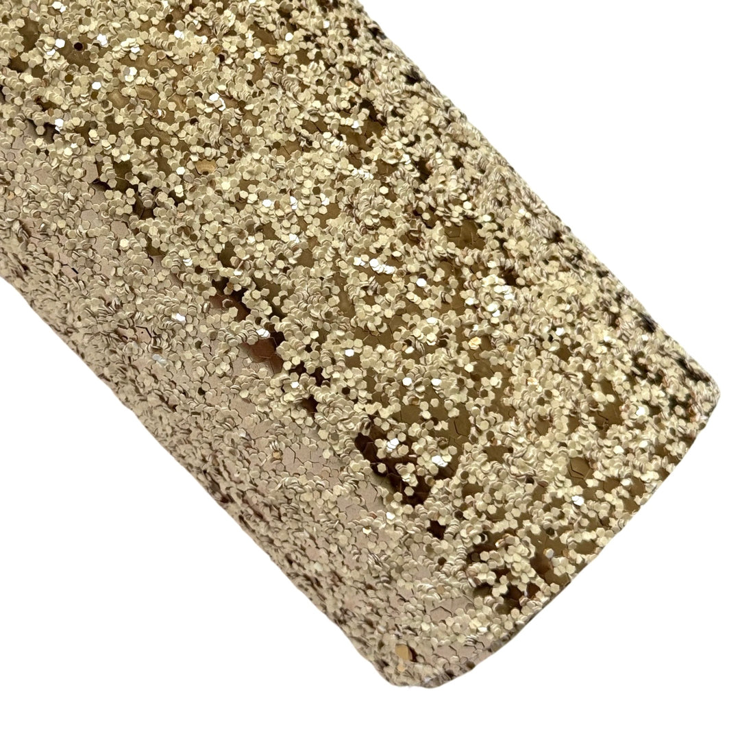 Pale Yellow Rose Gold Sparkle Chunky Glitter