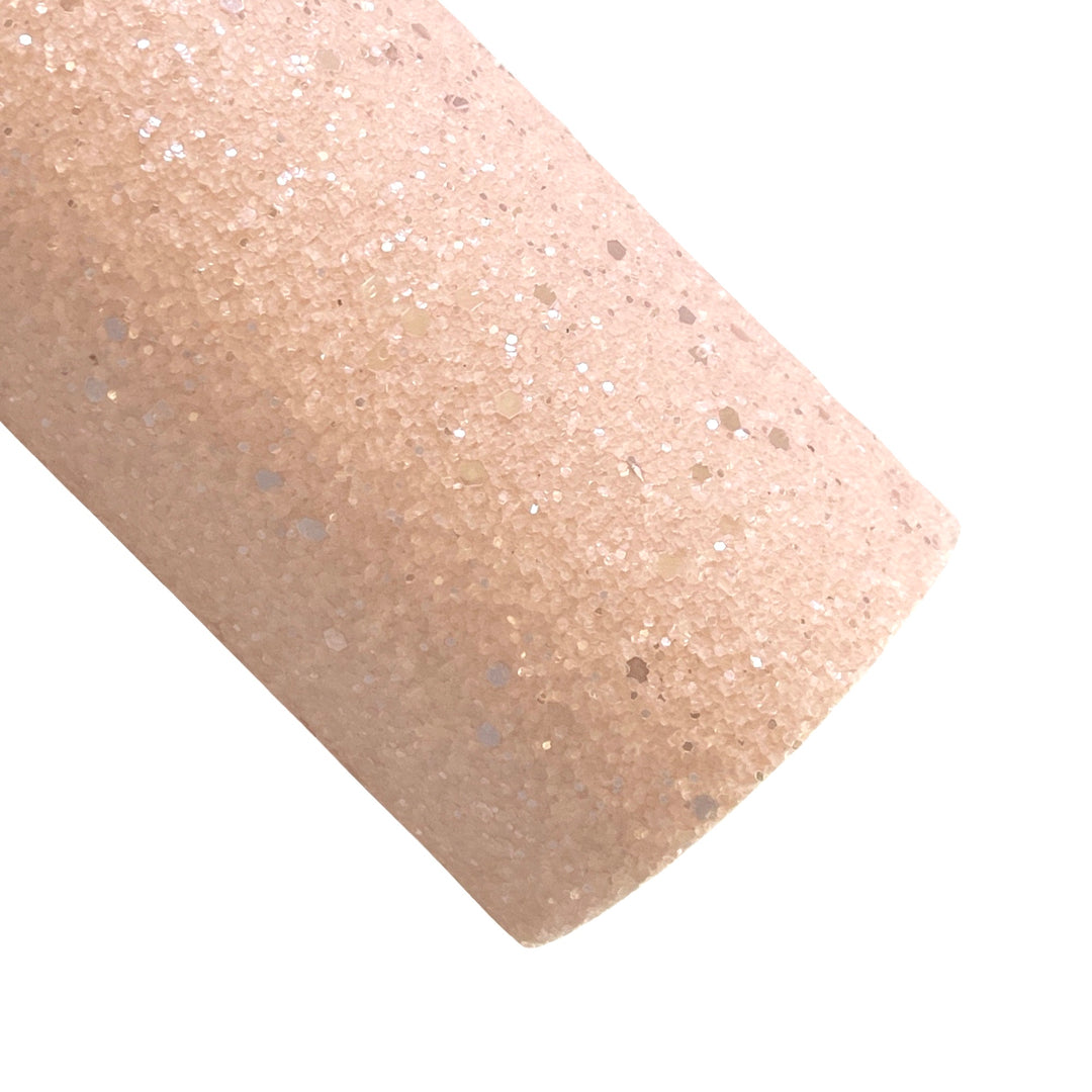 Blush Pink Frosty Chunky Glitter with Hexagonal Sequins