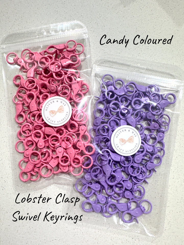 Candy Coloured Lobster Clasp Swivel Key Rings