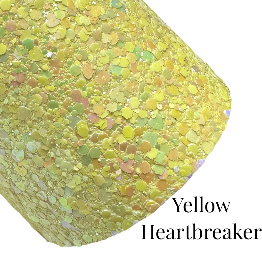 Cuir pailleté épais Yellow Heartbreaker - Édition limitée