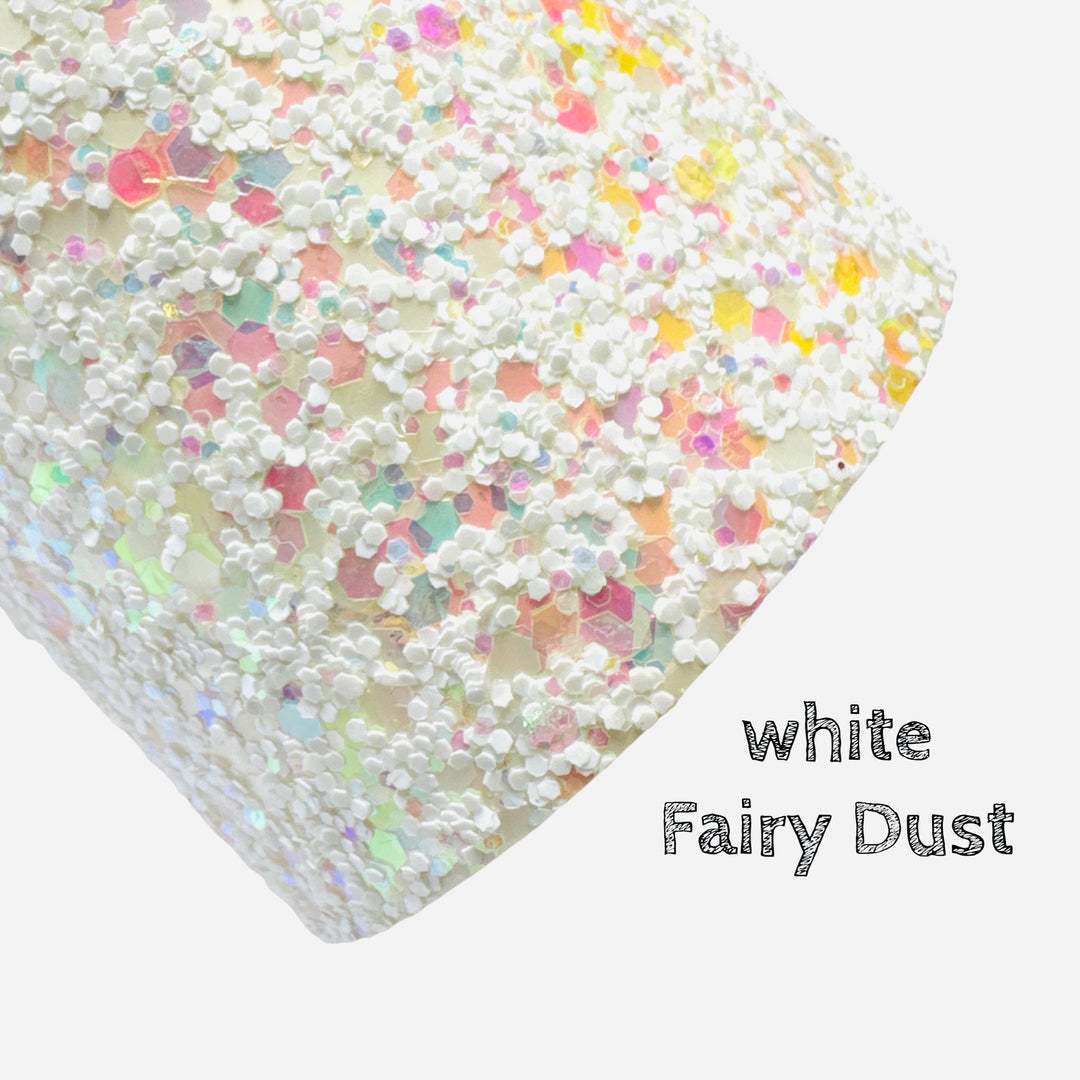 Grosses paillettes pastel irisées blanches - Fairy Dust