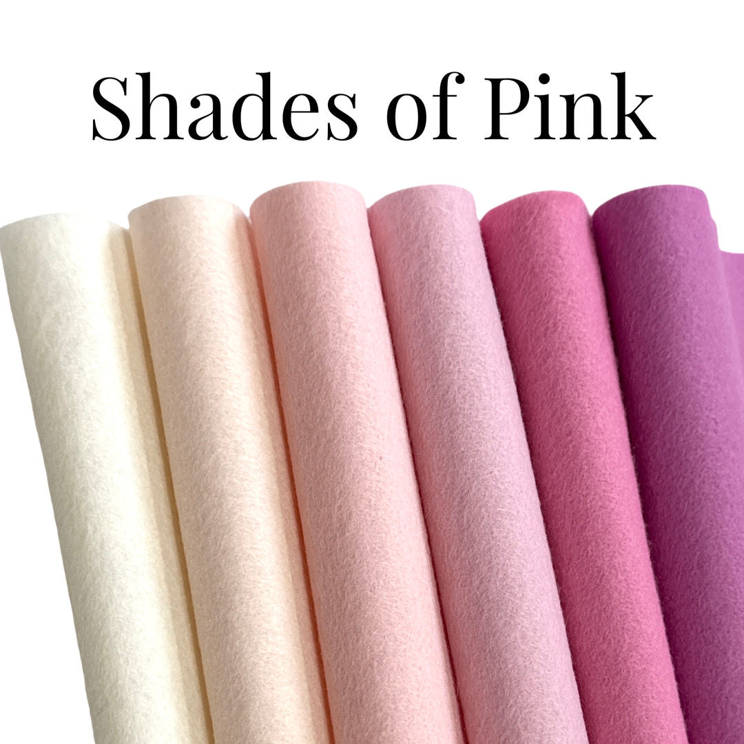 Shades of Pink #2 Merino Wool Felt Bundle