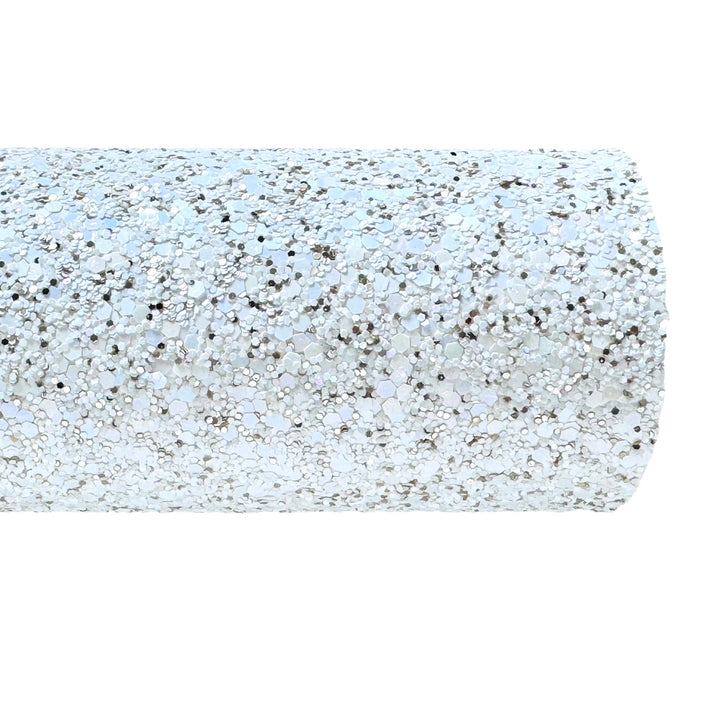 White Magic Chunky Glitter Leather