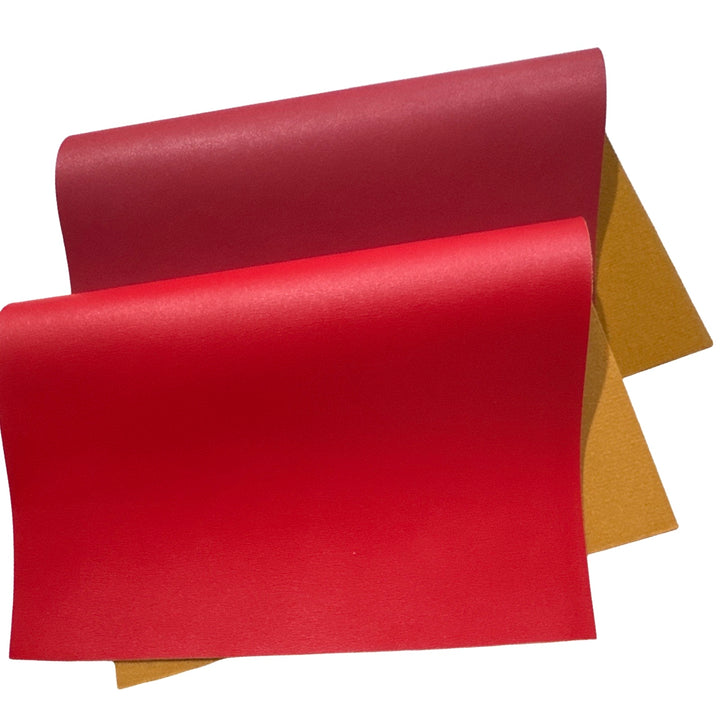 Red Thick Smooth Leatherette  - Thick 1.2mm - great for School Bows