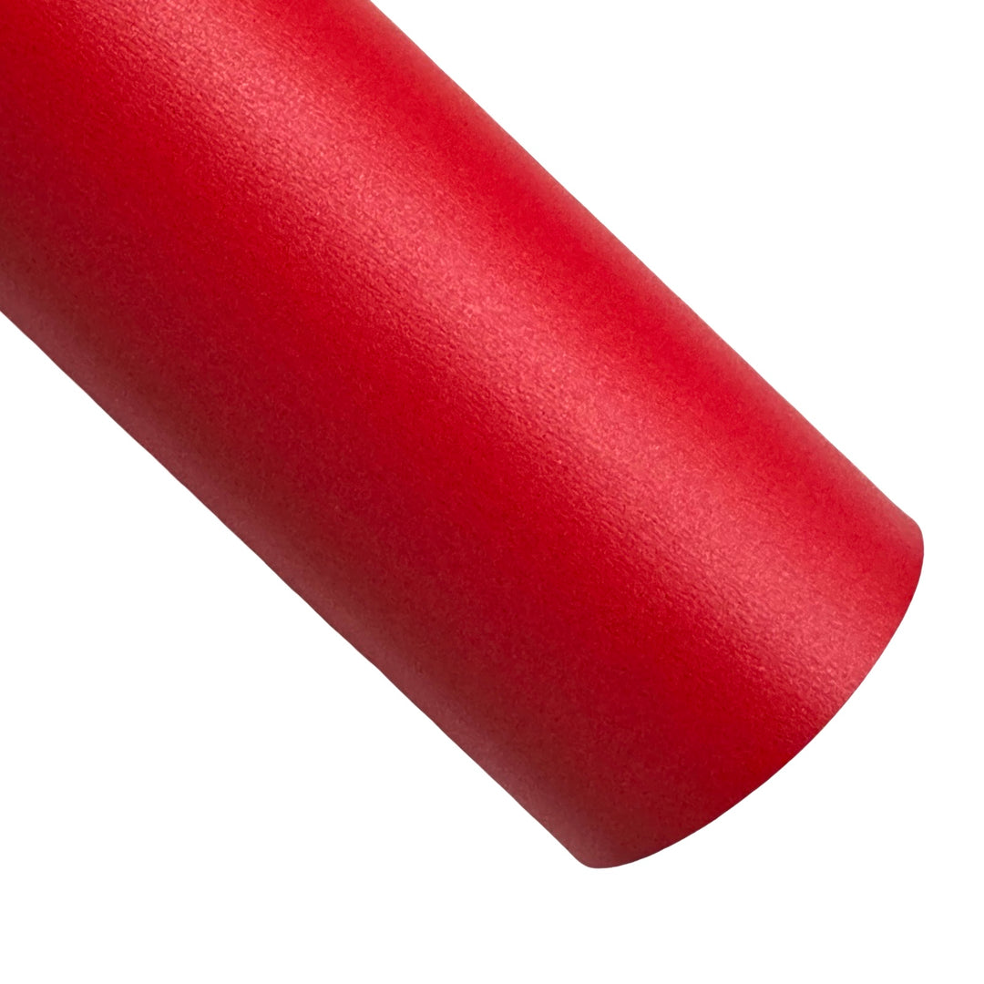 Red Thick Smooth Leatherette  - Thick 1.2mm - great for School Bows