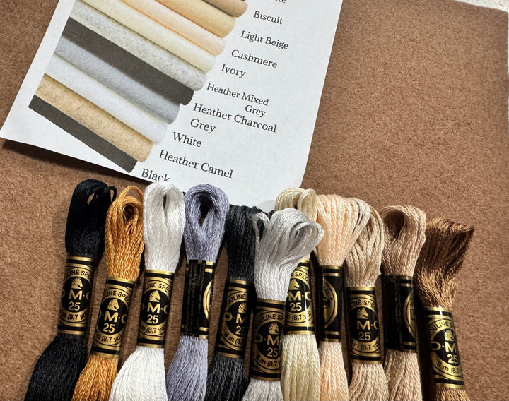The Neutrals 100% Pure Wool Felt Bundle of 11