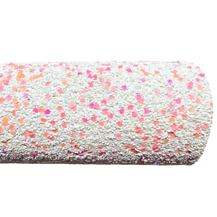 Hearts Confetti Chunky Glitter Leather