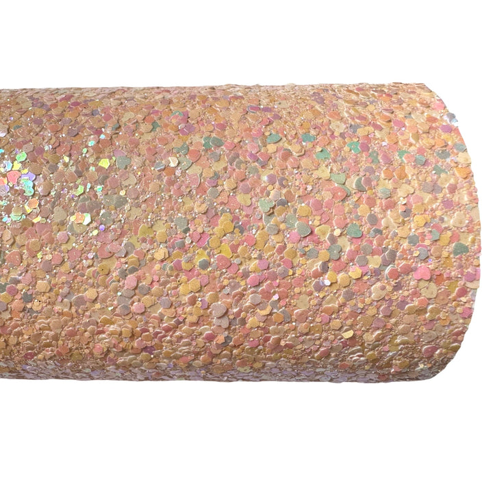 Pale Orange Heartbreaker Chunky Glitter Leather - Limited