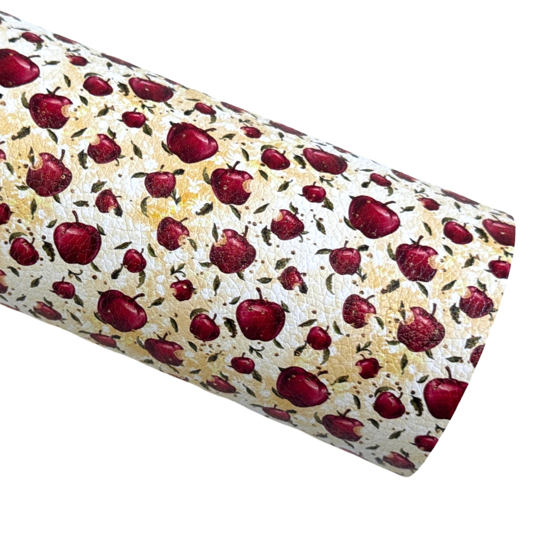 Poison Apple Print Faux Leathertte