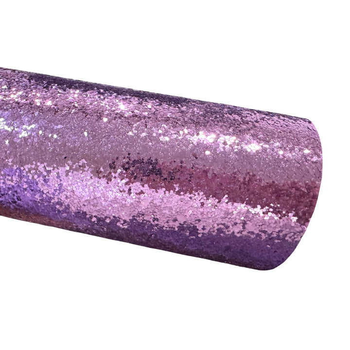 Pale Purple Chunky Glitter Fabric Sheet 0.7mm Thick | Smooth White Rear | Great for Backing | Shoes