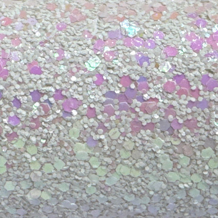 Marshmallow White Premium Chunky Glitter Leatherette