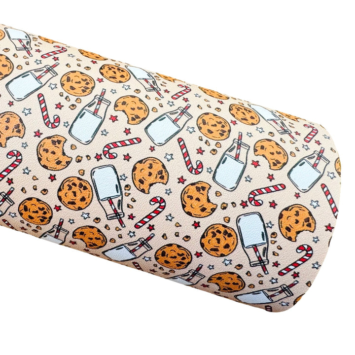 Cookies and Milk Smooth Faux Leather Sheet