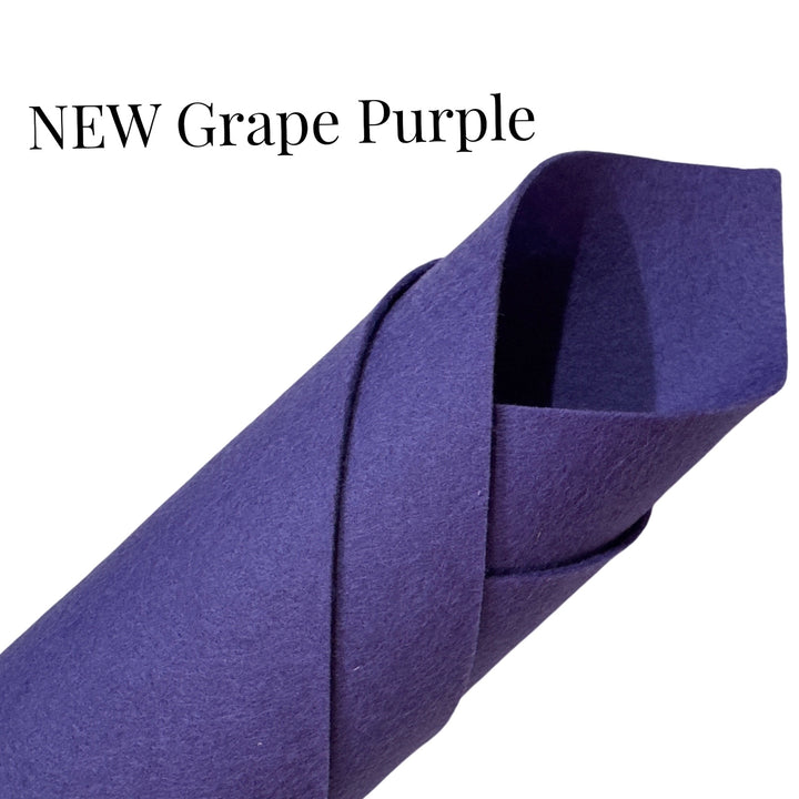 NEW Grape Purple 100% Merino Wool Felt