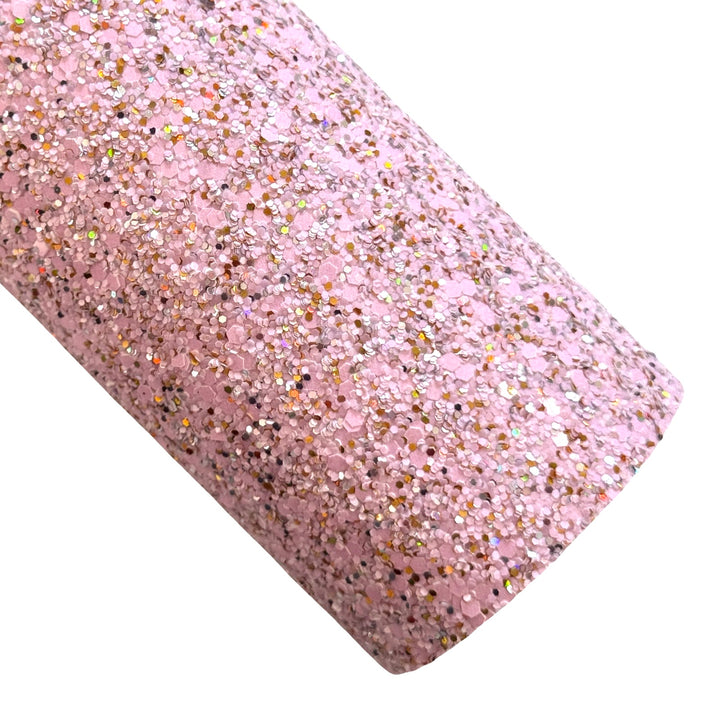 Pink Sprinkles Chunky Glitter Leather