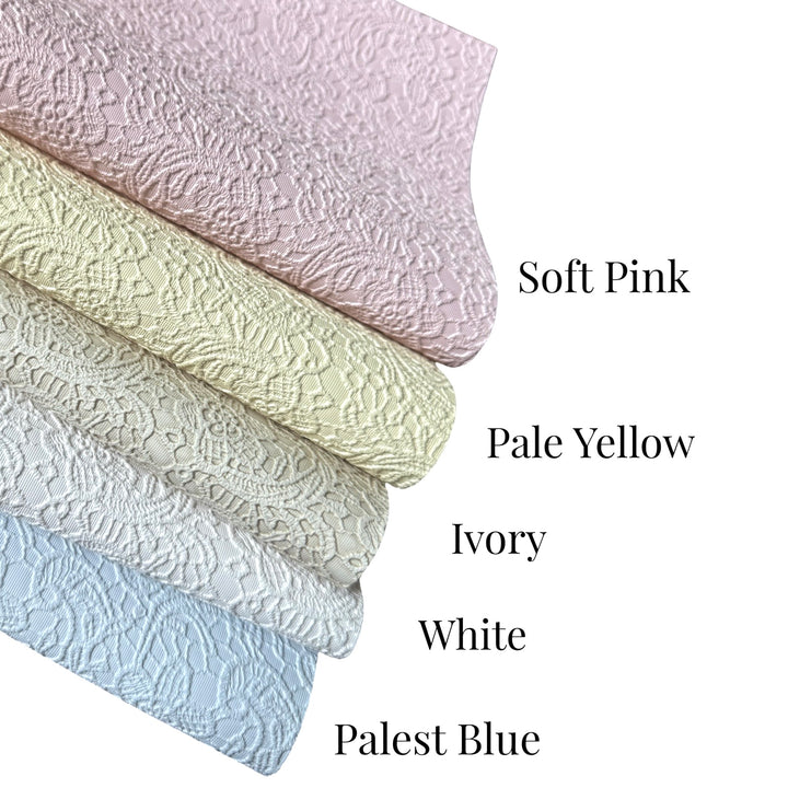 Embossed Floral Lace Leatherettes and matching Pure Wool Felts