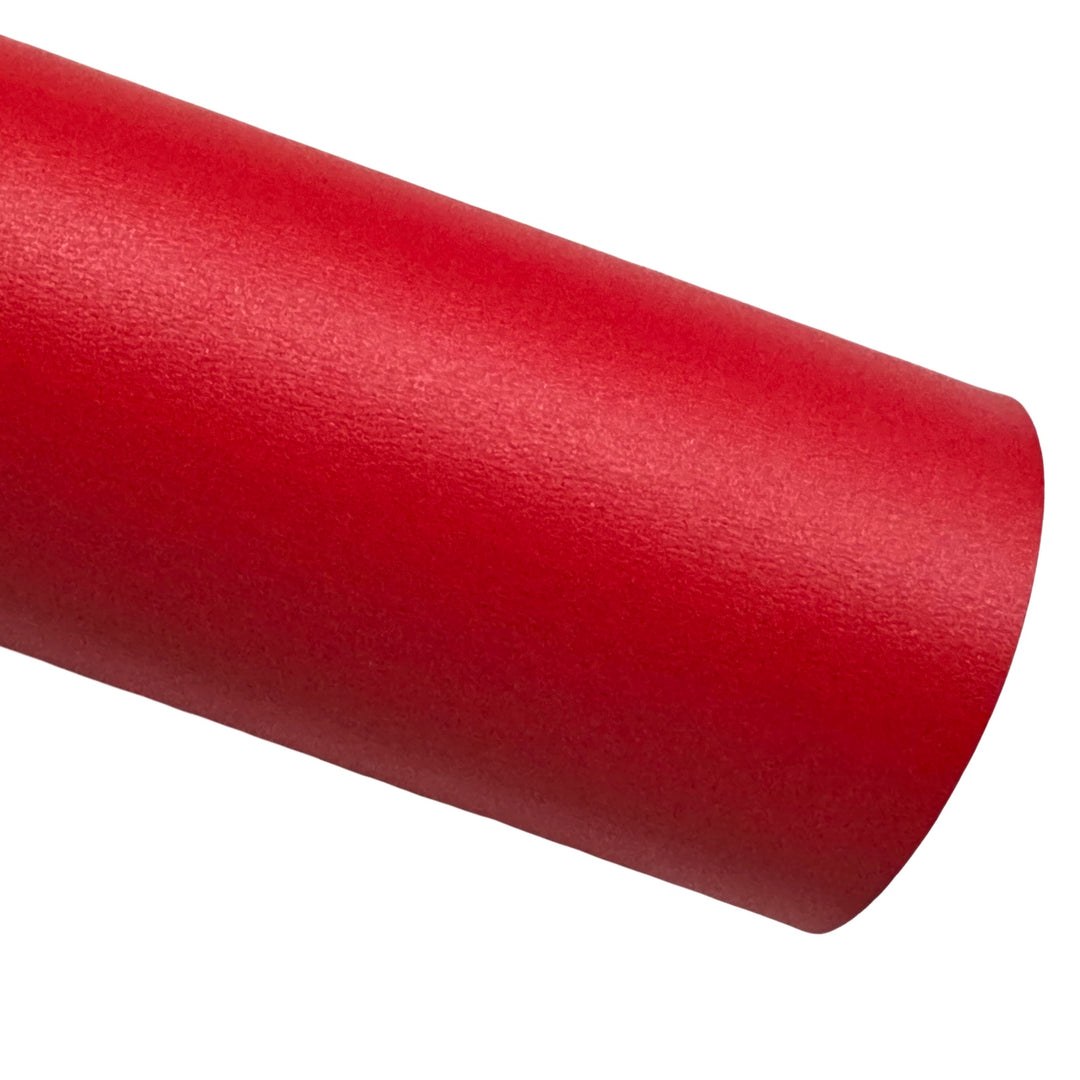Red Thick Smooth Leatherette  - Thick 1.2mm - great for School Bows