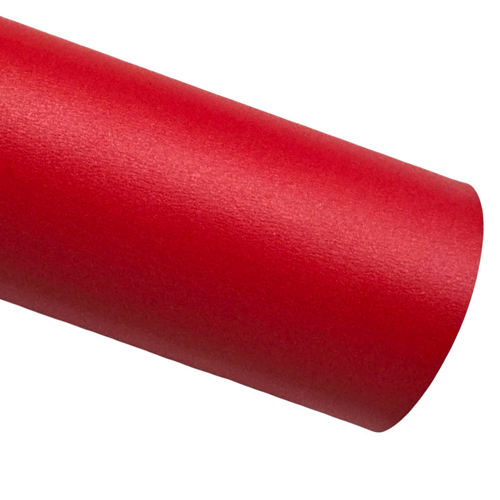 Red Thick Smooth Leatherette  - Thick 1.2mm - great for School Bows